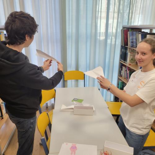 Eindruck von der Kinderbetreuung am Tag der offenen Tür in der Bibliothek
