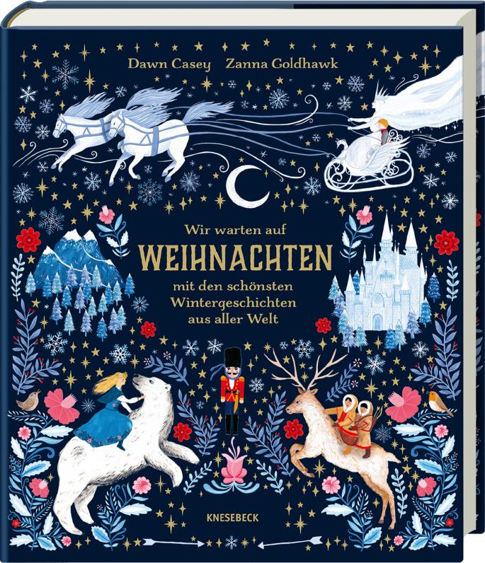 Wir warten auf Weihnachten - reich verziertes Buchcover