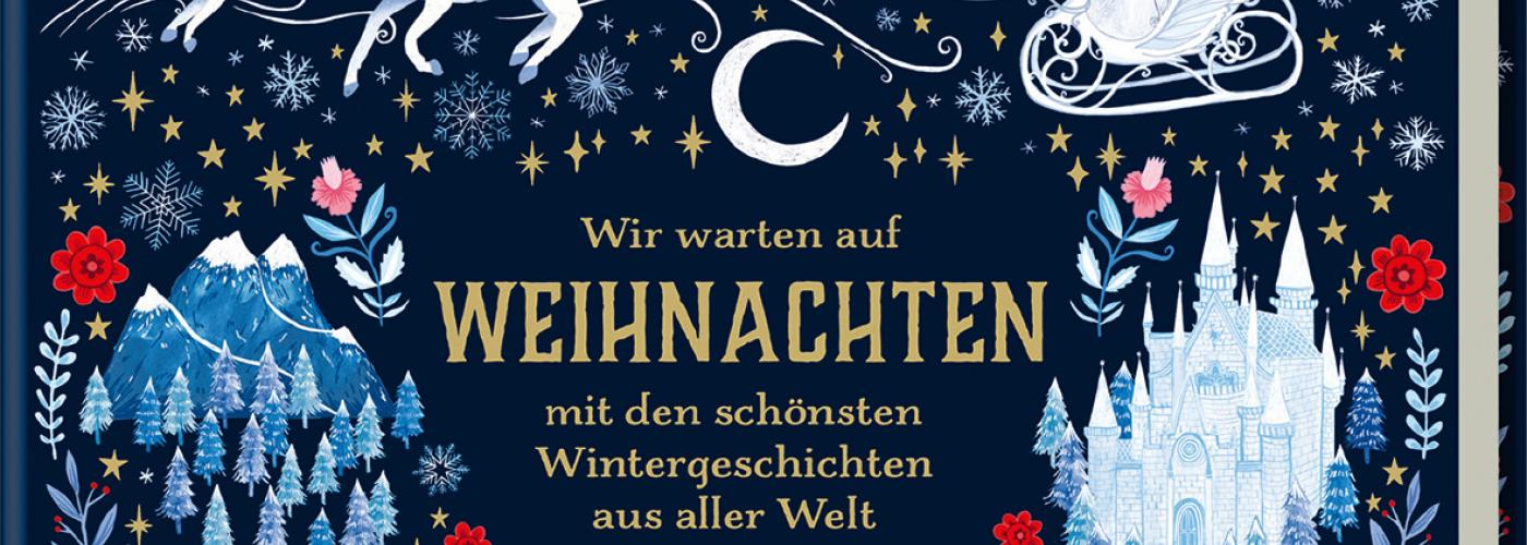 Wir warten auf Weihnachten - reich verziertes Buchcover